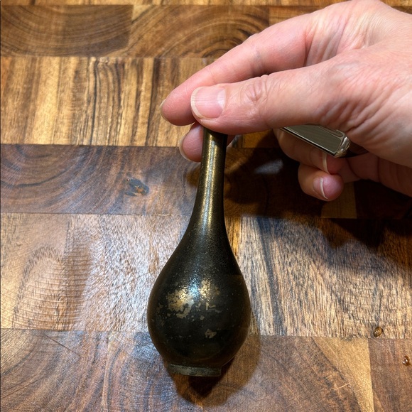 Japanese bronzed bud vase vintage - Picture 7 of 9